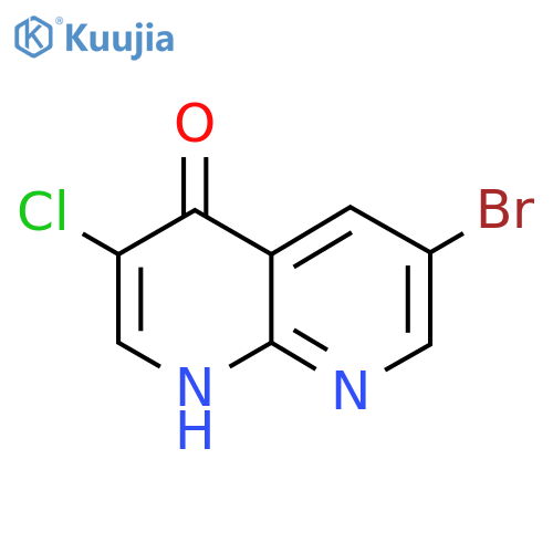 6-BROMO-3-CHLORO-1,8-NAPHTHYRIDIN-4-OL structure