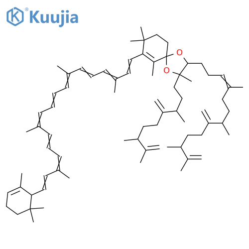 β,ε-Caroten-4-one, cyclic 1-methyl-2-(4,7,11,12-tetramethyl-8-methylene-3,12-tridecadienyl)-1-(3,7,8-trimethyl-4-methylene-8-nonenyl)-1,2-ethanediyl acetal (9CI) structure