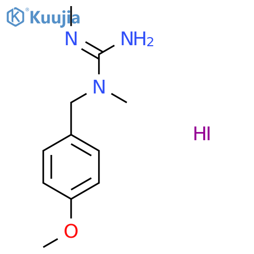 N'-[(4-methoxyphenyl)methyl]-N,N'-dimethylguanidine hydroiodide structure