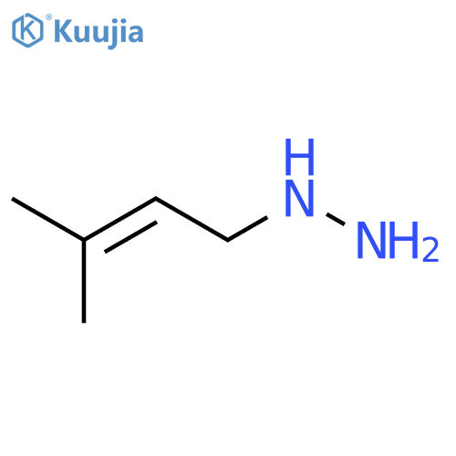 3-methylbut-2-enylhydrazine structure