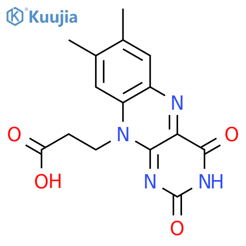 Benzo[g]pteridine-10(2H)-propanoicacid, 3,4-dihydro-7,8-dimethyl-2,4-dioxo- structure