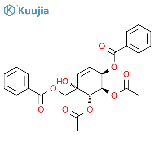 5-Cyclohexene-1,2,3,4-tetrol,1-[(benzoyloxy)methyl]-, 2,3-diacetate 4-benzoate, (1S,2S,3R,4R)- structure