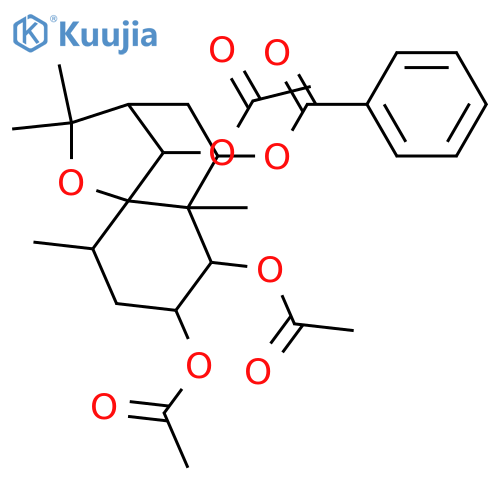 1,2,6,9-Tetrahydroxydihydro-β-agarofuran; (1α,2β,6β,9β)-form, 9-Benzoyl, 1,2,6-tri-Ac structure