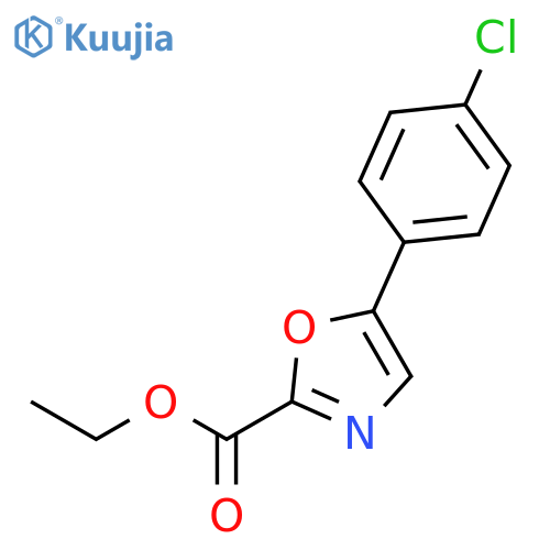 ethyl 5-(4-chlorophenyl)-1,3-oxazole-2-carboxylate structure