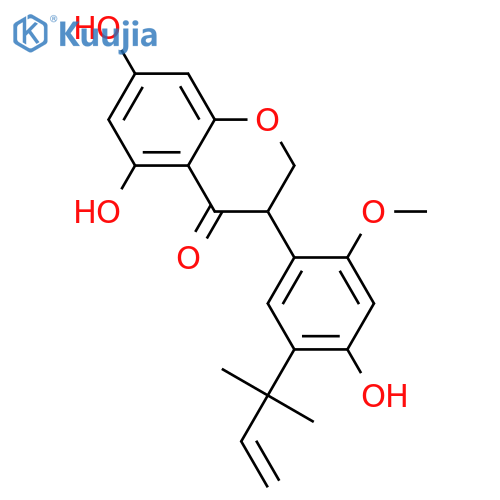 5'-(1,1-Dimethyl-2-propenyl)-2',4',5,7-tetrahydroxyisoflavanone; (S)-form, 2'-Me ether structure