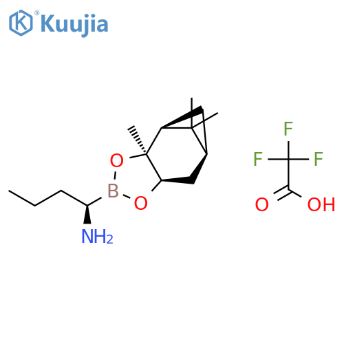 (aR,3aS,4S,6S,7aR)-alpha-Ethylhexahydro-3a,5,5-trimethyl-4,6-methano-1,3,2-benzodioxaborole-2-methanamine trifluoroacetate structure