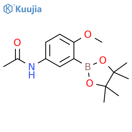 N-[4-methoxy-3-(4,4,5,5-tetramethyl-1,3,2-dioxaborolan-2-yl)phenyl]acetamide structure