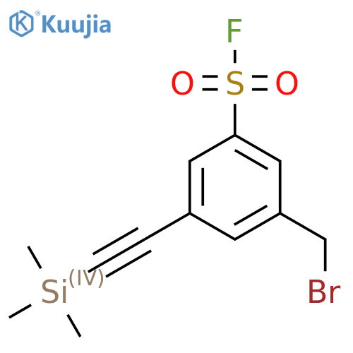 3-(Bromomethyl)-5-((trimethylsilyl)ethynyl)benzenesulfonyl fluoride structure