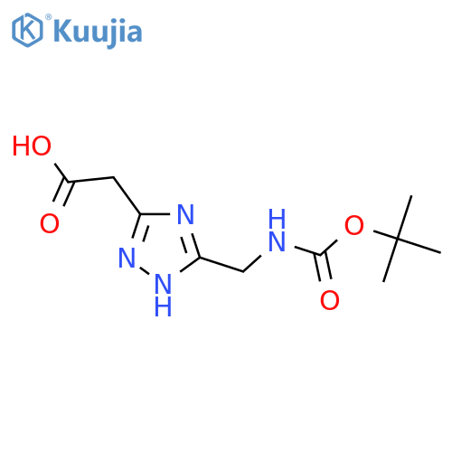 1H-1,2,4-Triazole-3-acetic acid, 5-[[[(1,1-dimethylethoxy)carbonyl]amino]methyl]- structure