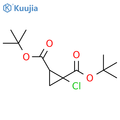 1,2-Cyclopropanedicarboxylic acid, 1-chloro-, 1,2-bis(1,1-dimethylethyl) ester structure