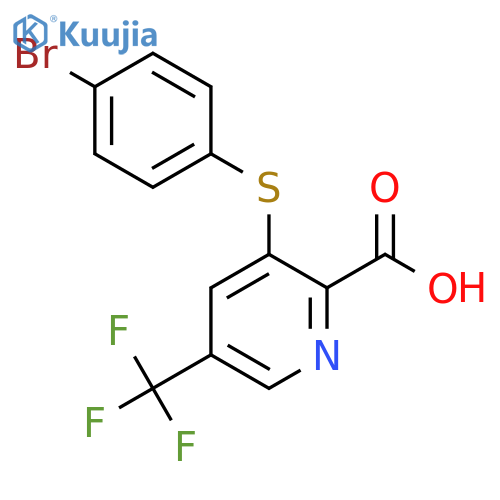 3-(4-Bromo-phenylsulfanyl)-5-trifluoromethyl-pyridine-2-carboxylic acid structure