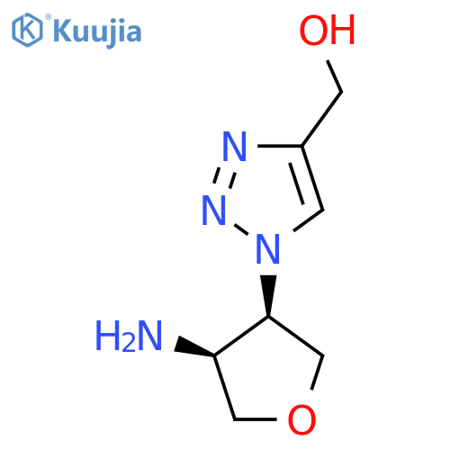 [1-[(3R,4S)-4-aminooxolan-3-yl]triazol-4-yl]methanol structure