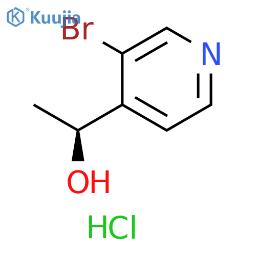 (1S)-1-(3-bromopyridin-4-yl)ethan-1-ol hydrochloride structure
