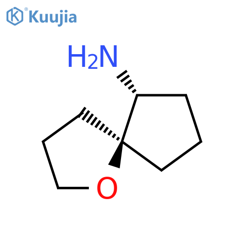 rac-(5R,6S)-1-oxaspiro[4.4]nonan-6-amine structure