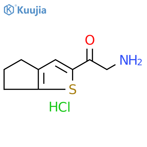 Ethanone, 2-amino-1-(5,6-dihydro-4H-cyclopenta[b]thien-2-yl)-, hydrochloride (1:1) structure