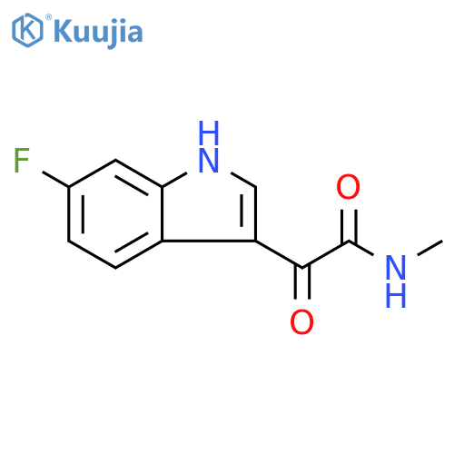2-(6-fluoro-1H-indol-3-yl)-N-methyl-2-oxoacetamide structure