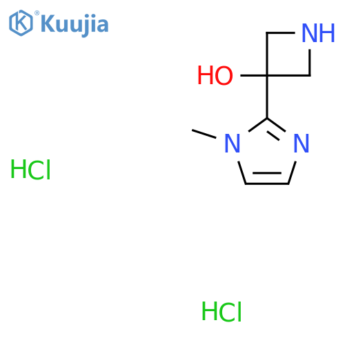 3-(1-methyl-1H-imidazol-2-yl)azetidin-3-ol dihydrochloride structure