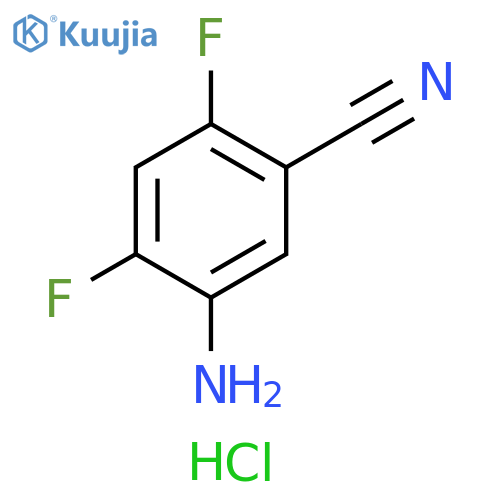 5-amino-2,4-difluorobenzonitrile hydrochloride structure