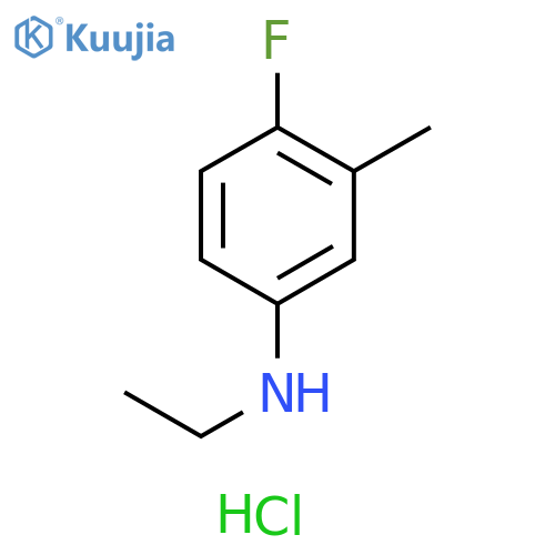 N-ethyl-4-fluoro-3-methylaniline hydrochloride structure