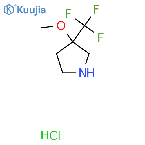 3-Methoxy-3-(trifluoromethyl)pyrrolidine hydrochloride structure