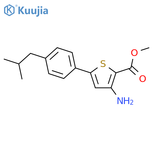 Methyl 3-Amino-5-(4-isobutylphenyl)thiophene-2-carboxylate structure