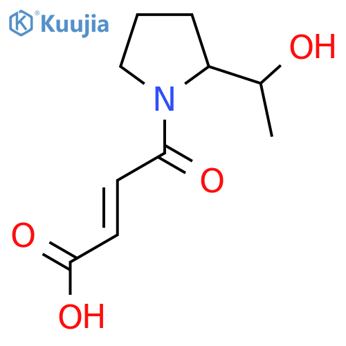(E)-4-(2-(1-hydroxyethyl)pyrrolidin-1-yl)-4-oxobut-2-enoic acid structure