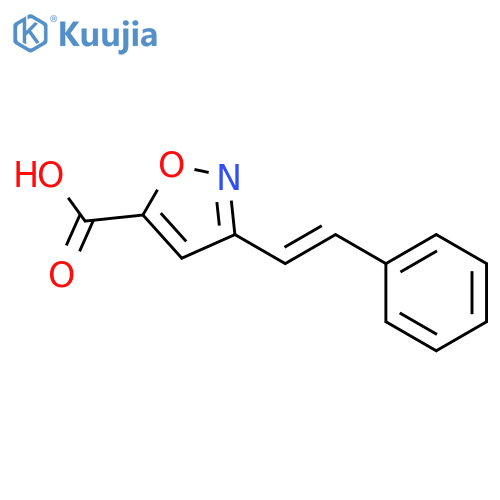 3-(2-phenylethenyl)-1,2-oxazole-5-carboxylic acid structure