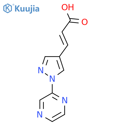 (2E)-3-[1-(pyrazin-2-yl)-1H-pyrazol-4-yl]prop-2-enoic acid structure