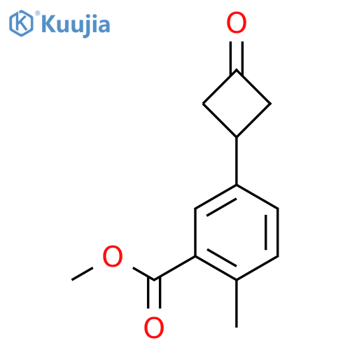 Methyl 2-methyl-5-(3-oxocyclobutyl)benzoate structure