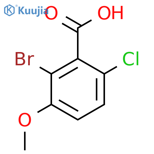 2-BROMO-6-CHLORO-3-METHOXYBENZOIC ACID structure