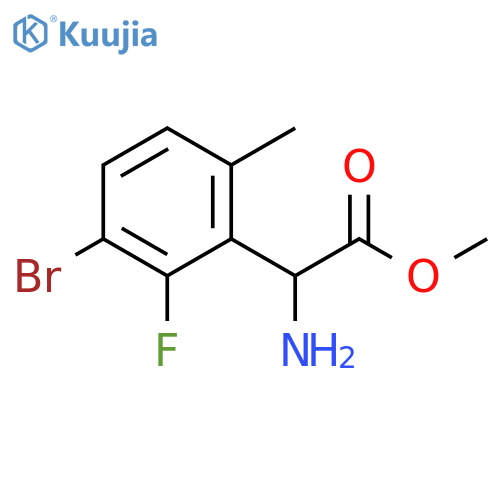 Benzeneacetic acid, α-amino-3-bromo-2-fluoro-6-methyl-, methyl ester structure