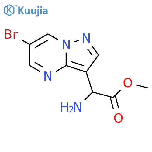 Pyrazolo[1,5-a]pyrimidine-3-acetic acid, α-amino-6-bromo-, methyl ester structure