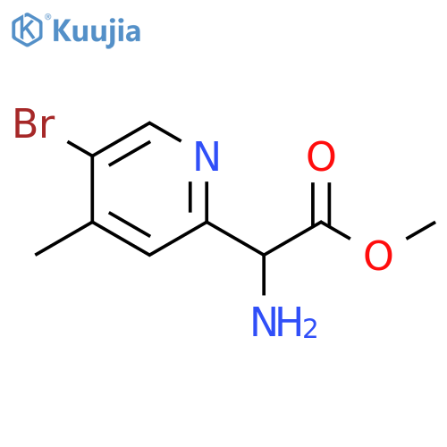 2-Pyridineacetic acid, α-amino-5-bromo-4-methyl-, methyl ester structure