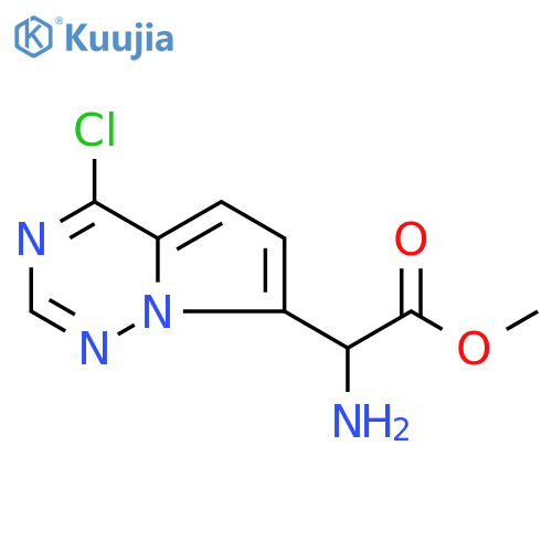 methyl 2-amino-2-{4-chloropyrrolo[2,1-f][1,2,4]triazin-7-yl}acetate structure