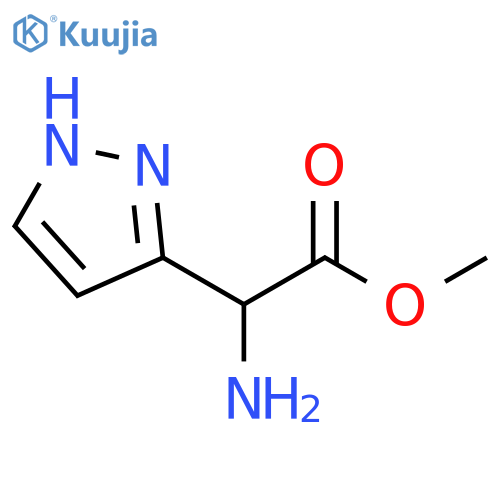 methyl 2-amino-2-(1H-pyrazol-3-yl)acetate structure