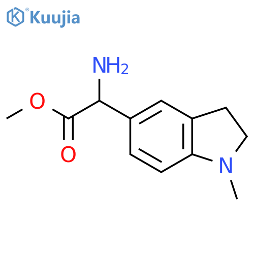 methyl 2-amino-2-(1-methyl-2,3-dihydro-1H-indol-5-yl)acetate structure