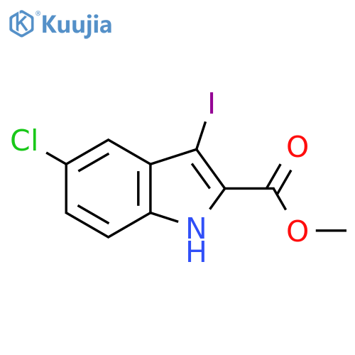 Methyl 5-chloro-3-iodo-1H-indole-2-carboxylate structure