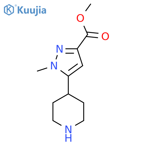 methyl 1-methyl-5-(piperidin-4-yl)-1H-pyrazole-3-carboxylate structure