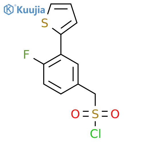 4-fluoro-3-(thiophen-2-yl)phenylmethanesulfonyl chloride structure