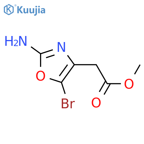 methyl 2-(2-amino-5-bromooxazol-4-yl)acetate structure