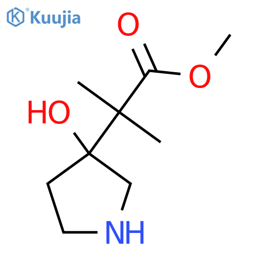 Methyl 2-(3-hydroxypyrrolidin-3-yl)-2-methylpropanoate structure