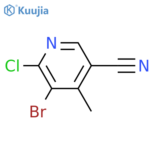 5-bromo-6-chloro-4-methylpyridine-3-carbonitrile structure
