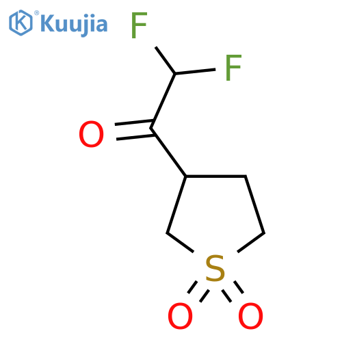 3-(2,2-difluoroacetyl)-1lambda6-thiolane-1,1-dione structure
