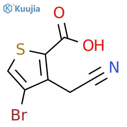 2-Thiophenecarboxylic acid, 4-bromo-3-(cyanomethyl)- structure