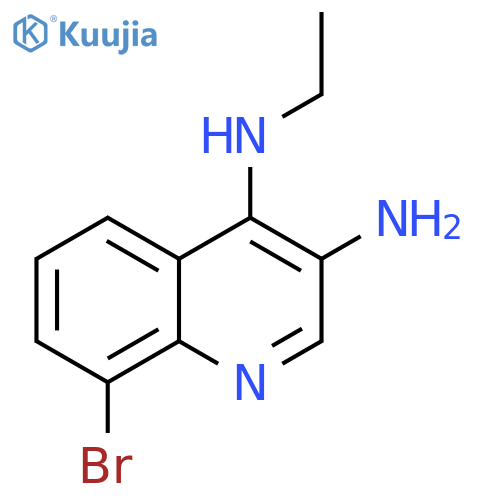 3,4-Quinolinediamine, 8-bromo-N4-ethyl- structure