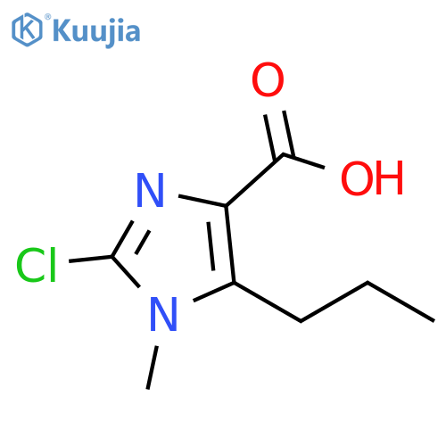 1H-Imidazole-4-carboxylic acid, 2-chloro-1-methyl-5-propyl- structure