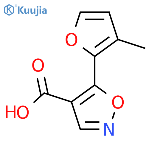 5-(3-methylfuran-2-yl)-1,2-oxazole-4-carboxylic acid structure