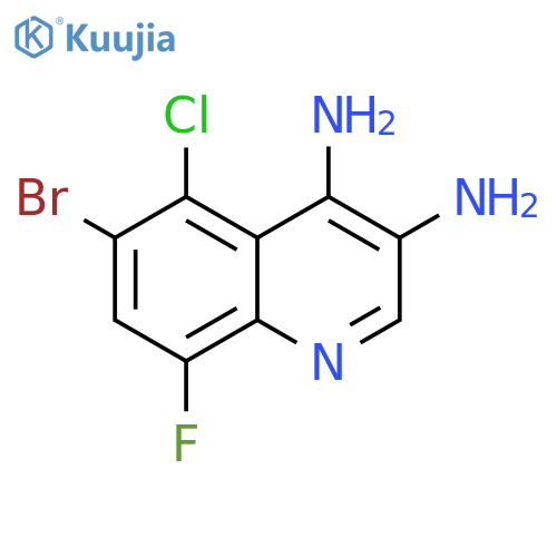3,4-Quinolinediamine, 6-bromo-5-chloro-8-fluoro- structure