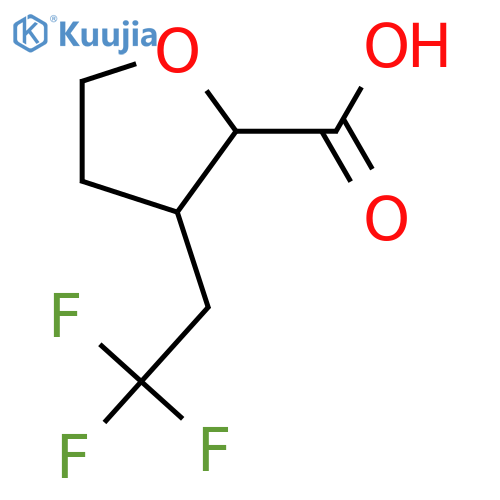 3-(2,2,2-trifluoroethyl)oxolane-2-carboxylic acid structure