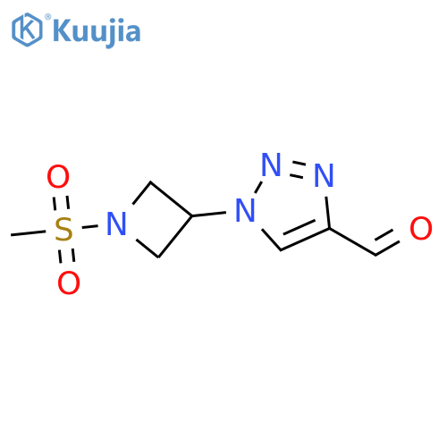1-(1-(methylsulfonyl)azetidin-3-yl)-1H-1,2,3-triazole-4-carbaldehyde structure